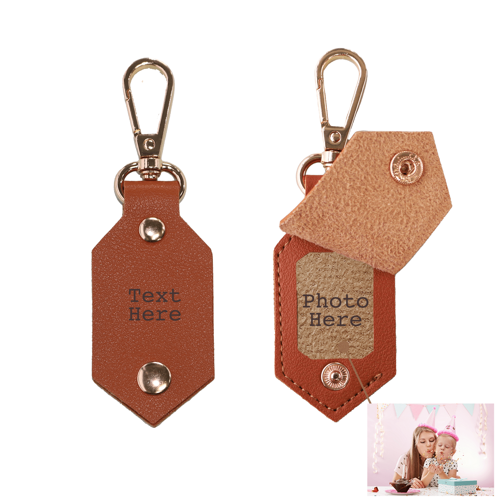 Personalized Picture Key Chains,Custom Keychain With Picture, Llaveros(Dark Brown) Personalizados Customized Keychain Gifts For Women Boyfriend Husband Mens - uniqicon