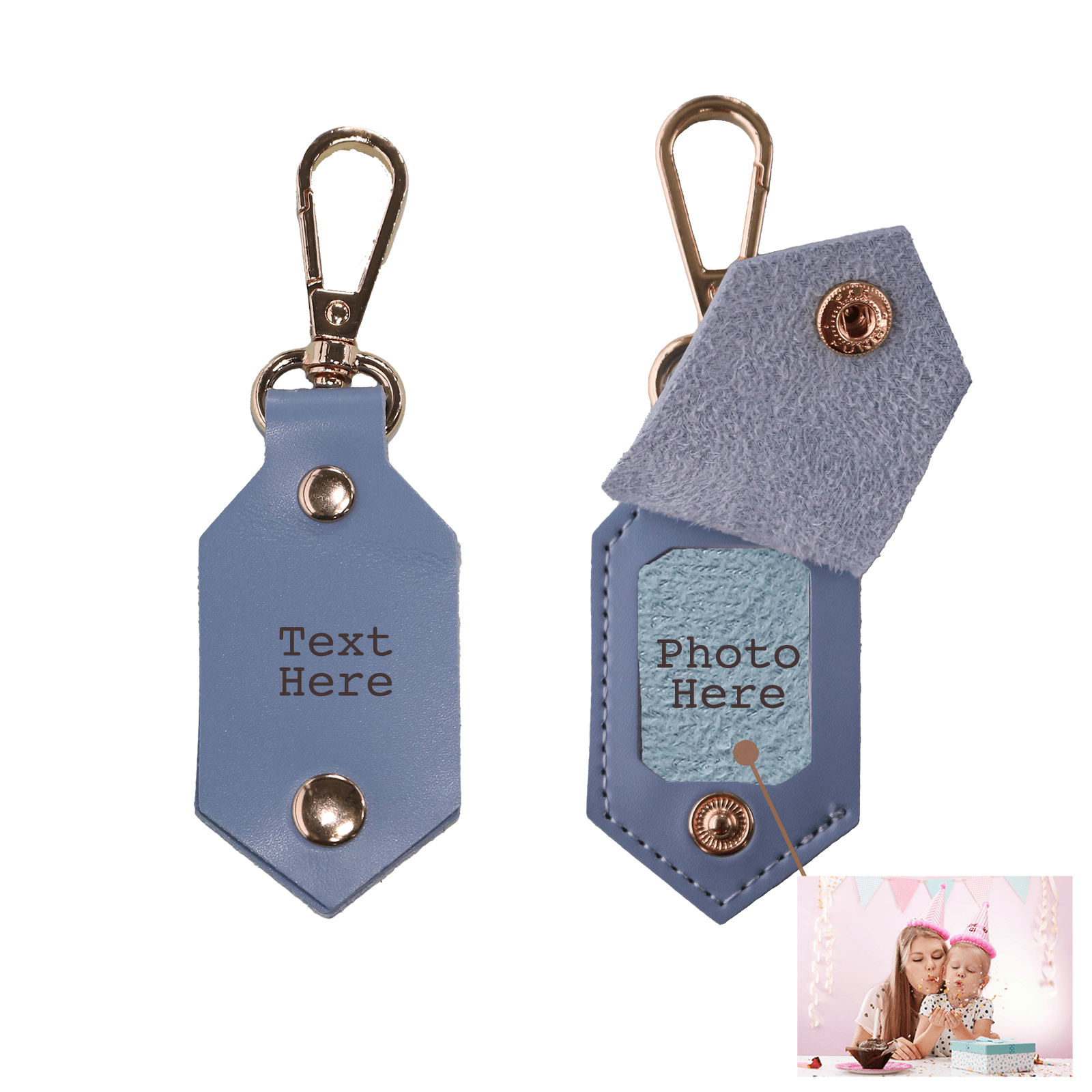 Personalized Picture Key Chains,Custom Keychain With Picture, Llaveros(Dark Brown) Personalizados Customized Keychain Gifts For Women Boyfriend Husband Mens - uniqicon