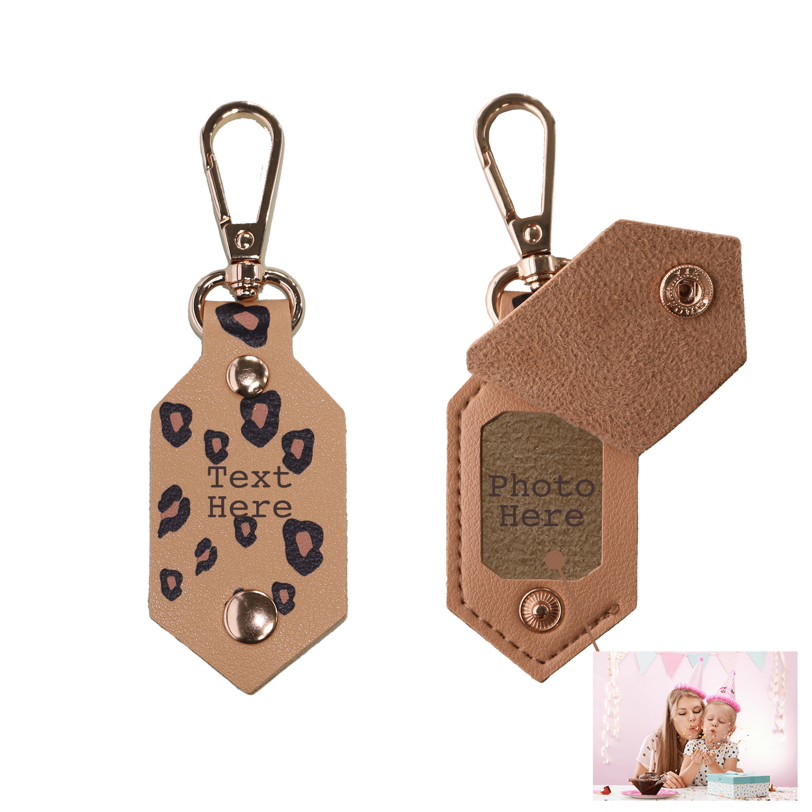Personalized Picture Key Chains,Custom Keychain With Picture, Llaveros(Dark Brown) Personalizados Customized Keychain Gifts For Women Boyfriend Husband Mens - uniqicon