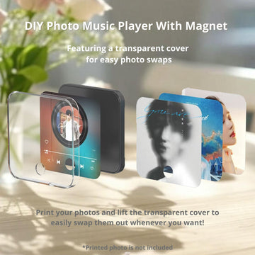 冰箱貼音樂個人化照片，客製化歌曲圖片插入，DIY 週年紀念獨特禮物，適合情侶、情人、婚禮、情人節、生日、女友、男友、妻子、聖誕節