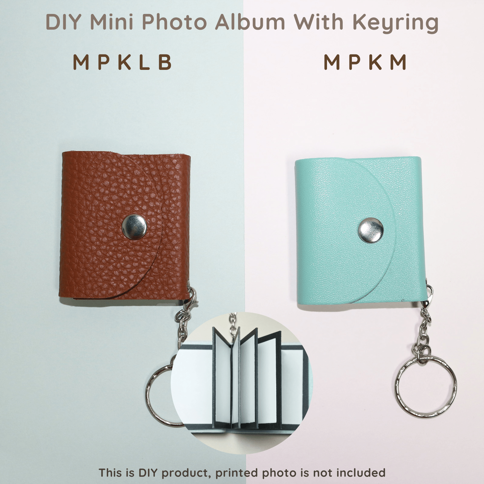Mini Photo Keychain, Picture Keychains Personalized Album for Family, Boyfriend, Couples, Dog, Friends - uniqicon