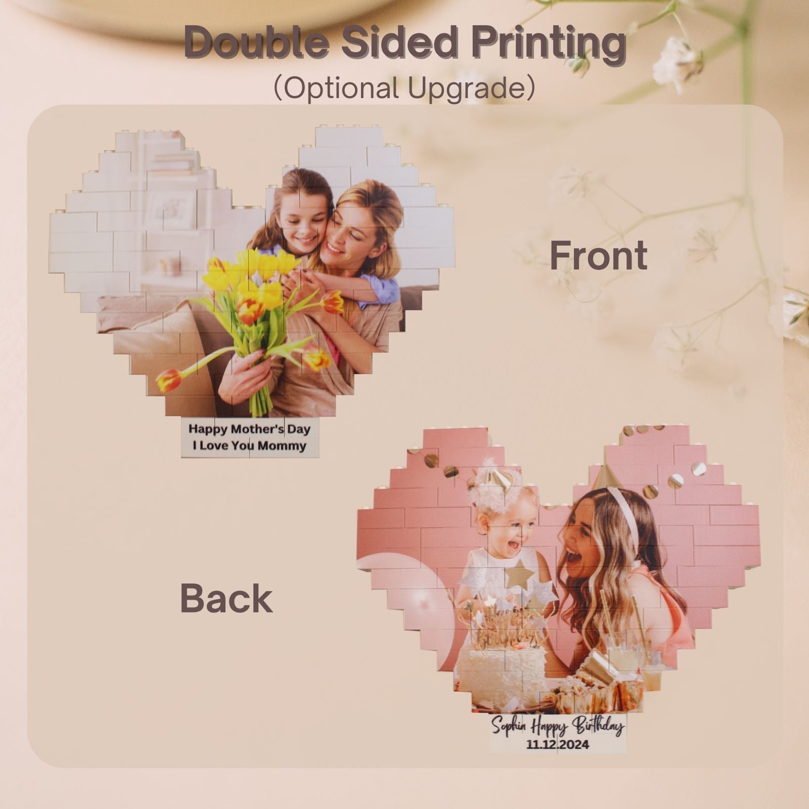 Personalised Photo Puzzle Building Brick Gift, Custom Picture Jigsaw Block, Customised DIY Valentine's Anniversary Birthday Funny Love Gifts for him couple her women dad Christmas fathers wedding day - uniqicon